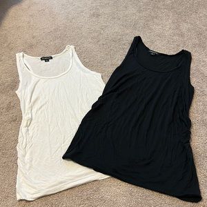 Black and white pair of Trouvé brand tank tops